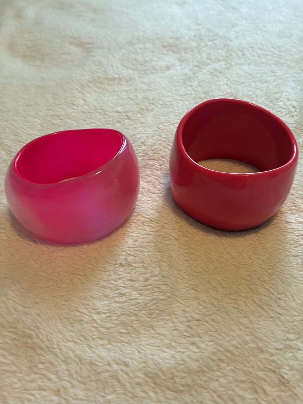 Pink Resin Bangle Bracelet Set - Women Accessories